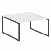 Metal System Quattro Рабочая станция на О-образном м/к 40БО.РАС-СП-2.3 Белый/Металл Антрацит 1400*14