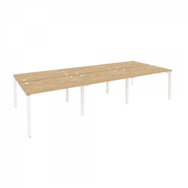 Onix Рабочая станция на П-образном м/к O.MP-D.RS-6.2.7 Тиквуд Светлый/Металл Белый 3540*1475*750