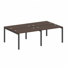Metal System Quattro Рабочая станция на 4 места на П-образном м/к 50БП.СМ-4.2 Венге Цаво/Металл Антр