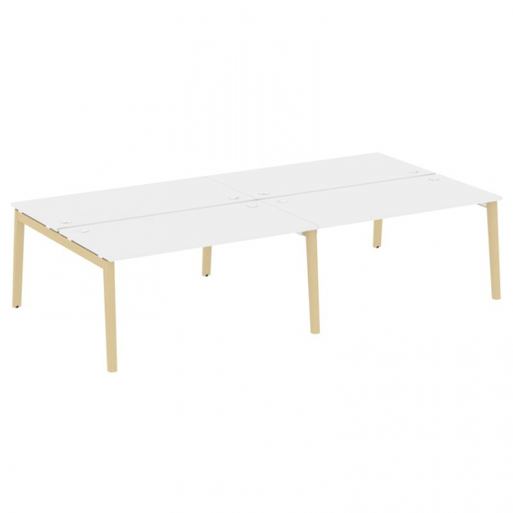 Onix Wood Рабочая станция OW.D.RS-4.4.8 Белый Бриллиант/Дуб Светлый/Металл Белый 3160*1635*750