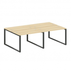 Metal System Рабочая станция на 4 места на О-образном м/к БО.СМ-4.2 Акация Лорка/Металл Антрацит 240