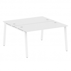 Metal System Рабочая станция на А-образном м/к БА.РАС-СП-2.3 Белый/Металл Белый 1400*1475*750