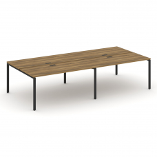 Concept Рабочая станция на 4 места CN.DRS-008 Сандал Янтарный/Металл Черный 3160*1480*750