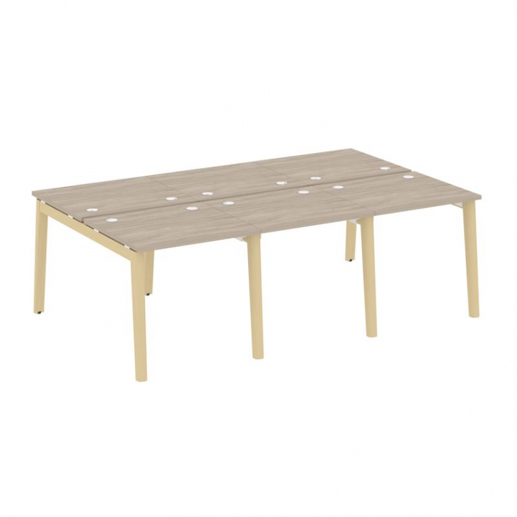 Onix Wood Рабочая станция OW.D.RS-6.0.7 Дуб Аттик/Дуб Светлый/Металл Белый 2340*1475*750