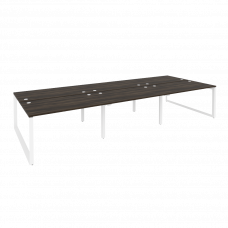 Onix Рабочая станция на О-образном м/к O.MO-D.RS-6.3.8 Дуб Мали/Металл Белый 4140*1635*750