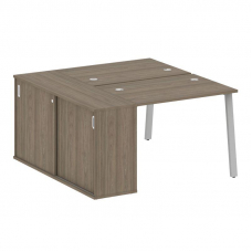 Metal System Рабочая станция с шкафом-купе на А-образном м/к БА.РС-СШК-1.1 Т Вяз Благородный/Металл