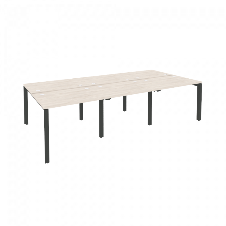 Onix Рабочая станция на П-образном м/к O.MP-D.RS-6.1.7 Денвер Светлый/Металл Антрацит 2940*1475*750