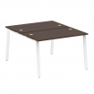 Metal System Рабочая станция на А-образном м/к БА.РАС-СП-2.2 Венге Цаво/Металл Белый 1200*1475*750