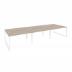 Onix Рабочая станция на О-образном м/к O.MO-D.RS-6.3.7 Дуб Аттик/Металл Белый 4140*1475*750