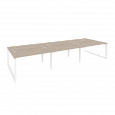 Onix Рабочая станция на О-образном м/к O.MO-D.RS-6.3.7 Дуб Аттик/Металл Белый 4140*1475*750