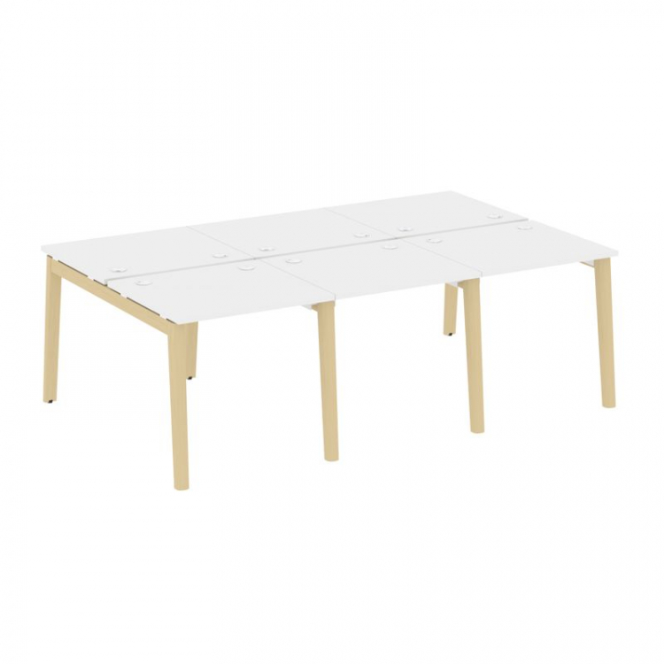 Onix Wood Рабочая станция OW.D.RS-6.0.7 Белый Бриллиант/Дуб Светлый/Металл Белый 2340*1475*750