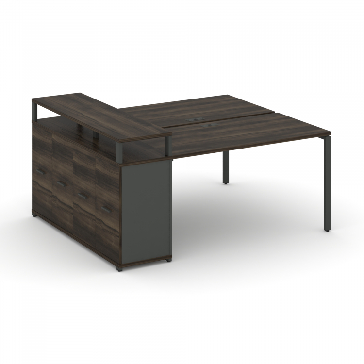 Concept Рабочая станция с опорным распаш. шкафом с верх. горизонтом CN.DRS-223 A Дуб Мали/Антрацит/
