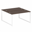 Metal System Quattro Рабочая станция на О-образном м/к 40БО.РАС-СП-2.3 Венге Цаво/Металл Белый 1400*