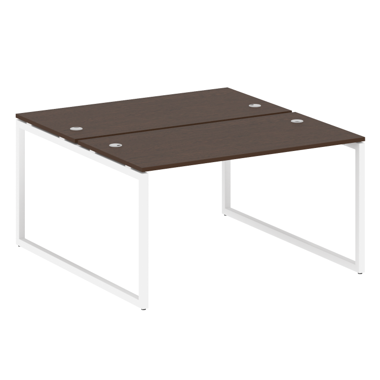 Metal System Quattro Рабочая станция на О-образном м/к 40БО.РАС-СП-2.3 Венге Цаво/Металл Белый 1400*