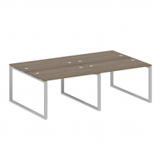 Metal System Рабочая станция на 4 места на О-образном м/к БО.СМ-4.2 Вяз Благородный/Металл Серый 240