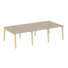 Onix Wood Рабочая станция OW.D.RS-6.1.7 Дуб Аттик/Дуб Светлый/Металл Белый 2940*1475*750