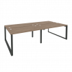 Onix Рабочая станция на О-образном м/к O.MO-D.RS-4.3.7 Дуб Аризона/Металл Антрацит 2760*1475*750