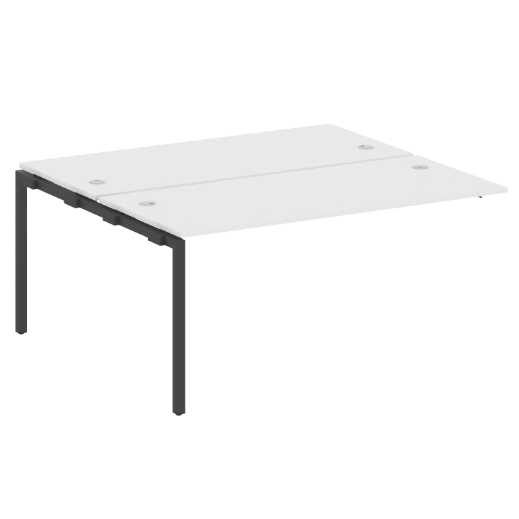 Metal System Quattro Проходной элемент рабочей станции на П-образном м/к 40БП.ПРС-СП-2.4 Белый/Метал