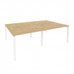 Onix Рабочая станция на П-образном м/к O.MP-D.RS-4.2.8 Тиквуд Светлый/Металл Белый 2360*1635*750