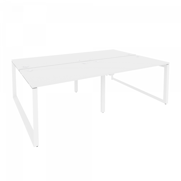 Onix Рабочая станция на О-образном м/к O.MO-D.RS-4.2.8 Белый Бриллиант/Металл Белый 2360*1635*750