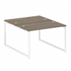 Metal System Quattro Рабочая станция на О-образном м/к 40БО.РАС-СП-2.2 Вяз Благородный/Металл Белый
