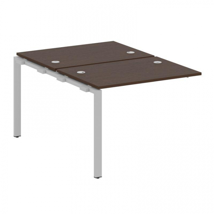 Metal System Проходной элемент рабочей станции на П-образном м/к БП.ПРС-СП-2.1 Венге Цаво/Металл Сер