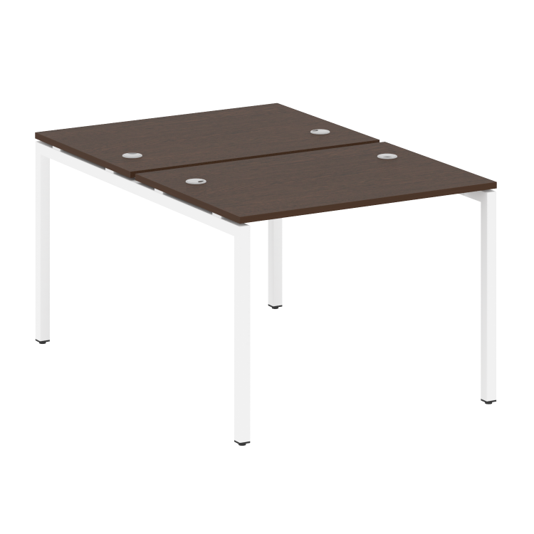 Metal System Quattro Рабочая станция на П-образном м/к 40БП.РАС-СП-2.1 Венге Цаво/Металл Белый 1000*