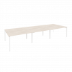 Onix Рабочая станция на П-образном м/к O.MP-D.RS-6.3.7 Денвер Светлый/Металл Белый 4140*1475*750