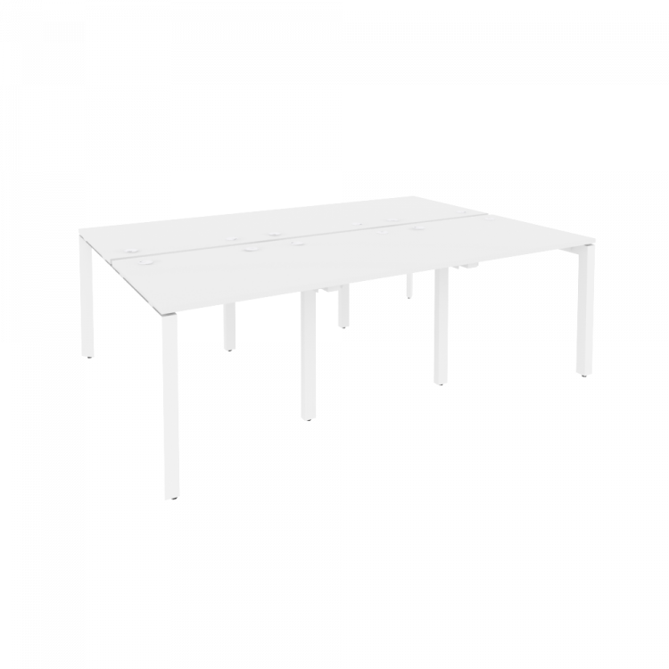 Onix Рабочая станция на П-образном м/к O.MP-D.RS-6.0.8 Белый Бриллиант/Металл Белый 2340*1635*750