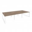 Onix Рабочая станция на О-образном м/к O.MO-D.RS-6.2.8 Дуб Аризона/Металл Белый 3540*1635*750