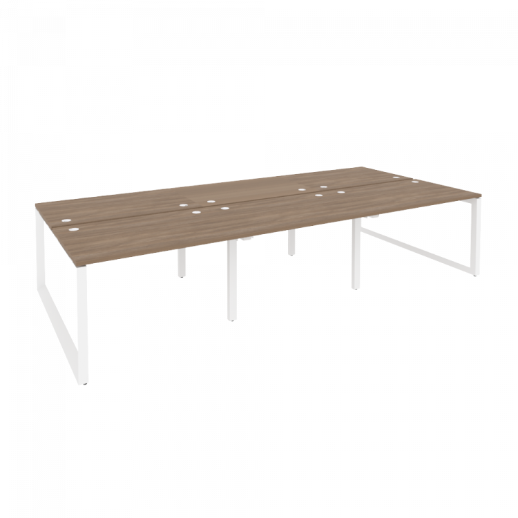 Onix Рабочая станция на О-образном м/к O.MO-D.RS-6.2.8 Дуб Аризона/Металл Белый 3540*1635*750