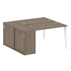 Metal System Рабочая станция с шкафом-купе на А-образном м/к БА.РС-СШК-1.2 Т Вяз Благородный/Металл