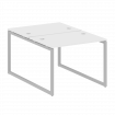 Metal System Quattro Рабочая станция на О-образном м/к 40БО.РАС-СП-2.1 Белый/Металл Серый 1000*1475*