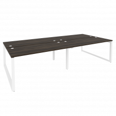 Onix Рабочая станция на О-образном м/к O.MO-D.RS-4.4.7 Дуб Мали/Металл Белый 3160*1475*750