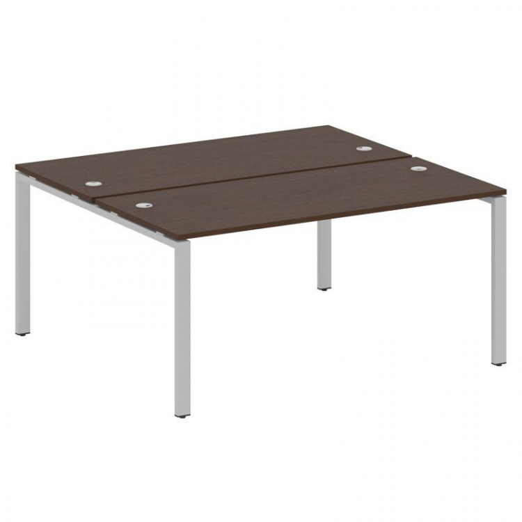 Metal System Рабочая станция на П-образном м/к БП.РАС-СП-2.4 Венге Цаво/Металл Серый 1600*1475*750