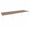 Onix Рабочая станция на П-образном м/к O.MP-D.RS-6.4.7 Дуб Аризона/Металл Белый 4740*1475*750