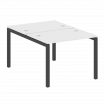 Metal System Quattro Рабочая станция на П-образном м/к 50БП.РАС-СП-2.1 Белый/Металл Антрацит 1000*14