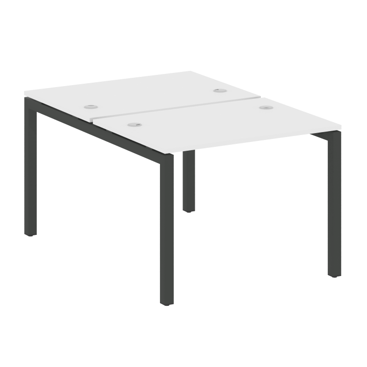 Metal System Quattro Рабочая станция на П-образном м/к 50БП.РАС-СП-2.1 Белый/Металл Антрацит 1000*14