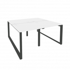 Onix Рабочая станция на О-образном м/к O.MO-D.RS-4.0.8 Белый Бриллиант/Металл Антрацит 1560*1635*750