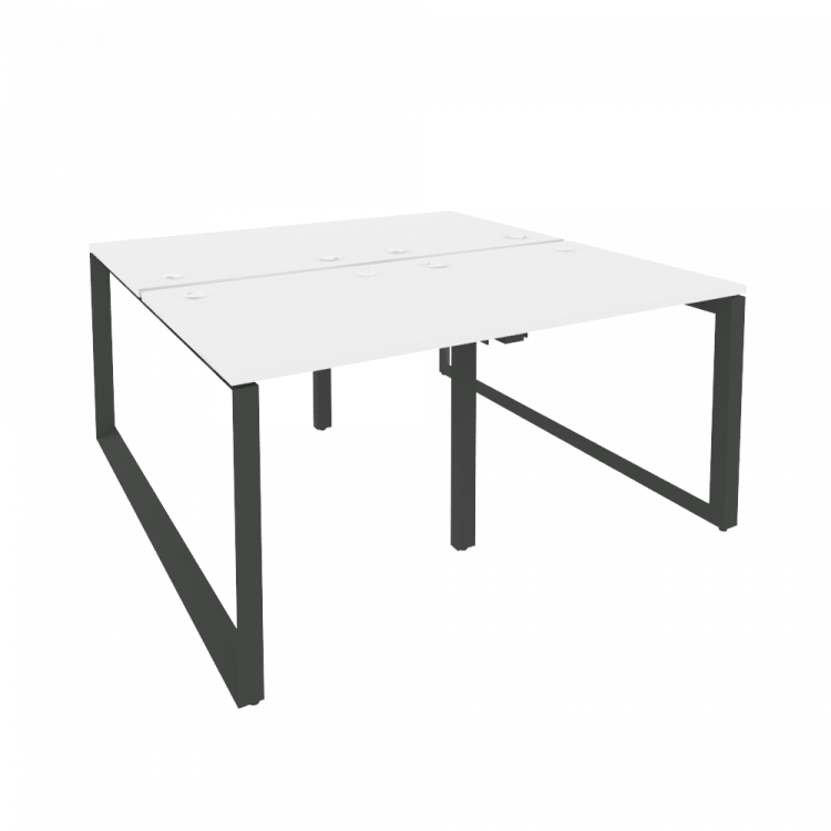 Onix Рабочая станция на О-образном м/к O.MO-D.RS-4.0.8 Белый Бриллиант/Металл Антрацит 1560*1635*750