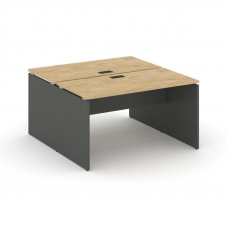 Style Project Рабочая станция 2-х сторон. SN-D.DRS-004 Тиквуд Светлый/Антрацит/Черная Заглушка 1580*