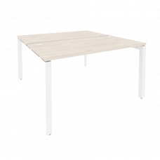Onix Рабочая станция на П-образном м/к O.MP-D.RS-2.3.7 Денвер Светлый/Металл Белый 1380*1475*750