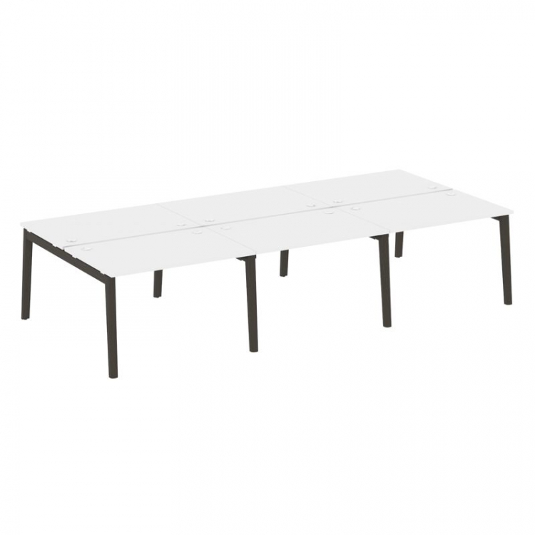 Onix Wood Рабочая станция OW.D.RS-6.2.8 Белый Бриллиант/Дуб Темный/Металл Антрацит 3540*1635*750