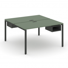 Concept Рабочая станция 2 сторонняя с подвесными тумбами на 2 места CN.DRS-104 Кобо/Антрацит/Металл