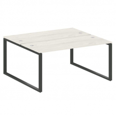 Metal System Рабочая станция на О-образном м/к БО.РАС-СП-2.4 Дуб Наварра/Металл Антрацит 1600*1475*7