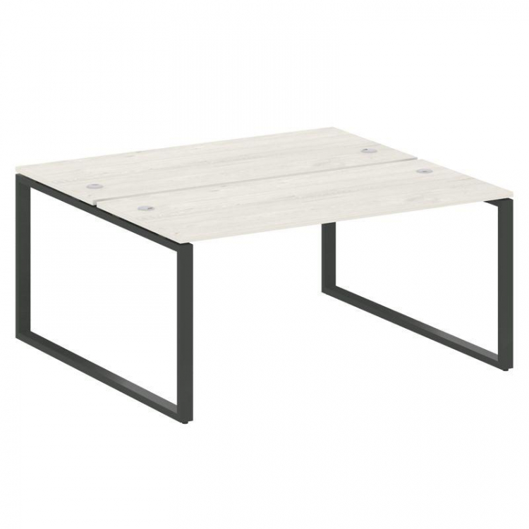 Metal System Рабочая станция на О-образном м/к БО.РАС-СП-2.4 Дуб Наварра/Металл Антрацит 1600*1475*7