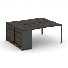 Concept Рабочая станция с опорным шкафом-купе CN.DRS-235 A Дуб Мали/Антрацит/Металл Антрацит 1800*14