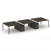Concept Рабочая станция 6 мест с 2 двухсторонними опорными тумбами CN.DRS-337 A Дуб Мали/Антрацит/Ме