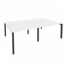 Onix Рабочая станция на П-образном м/к O.MP-D.RS-4.2.8 Белый Бриллиант/Металл Антрацит 2360*1635*750