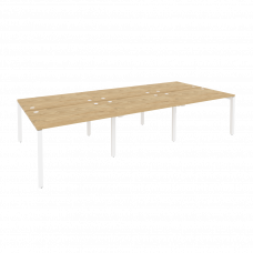 Onix Рабочая станция на П-образном м/к O.MP-D.RS-6.2.8 Тиквуд Светлый/Металл Белый 3540*1635*750